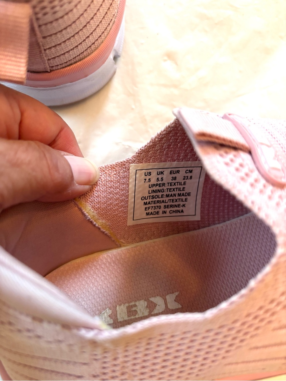 RBX Dusty Pink Live Life Active Slip-On Mesh Sneakers Breathable SZ 7.5 Worn 1X - Picture 11 of 15